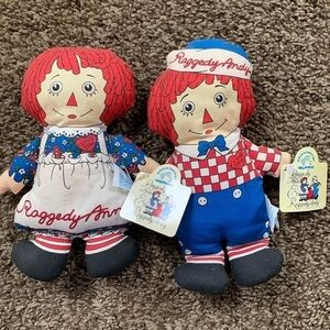 Vintage Applause Raggedy Ann & Andy Small Dolls